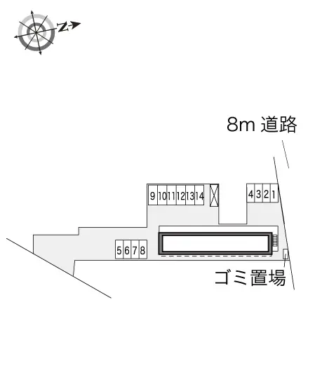 ★手数料０円★岡山市中区旭東町２丁目　月極駐車場（LP）